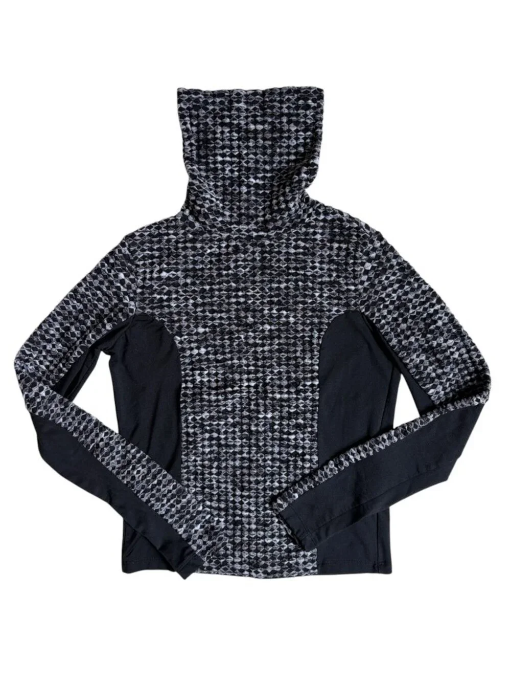 Nike Pro Hyperwarm Long Sleeve Training Top (Black & White) - Small